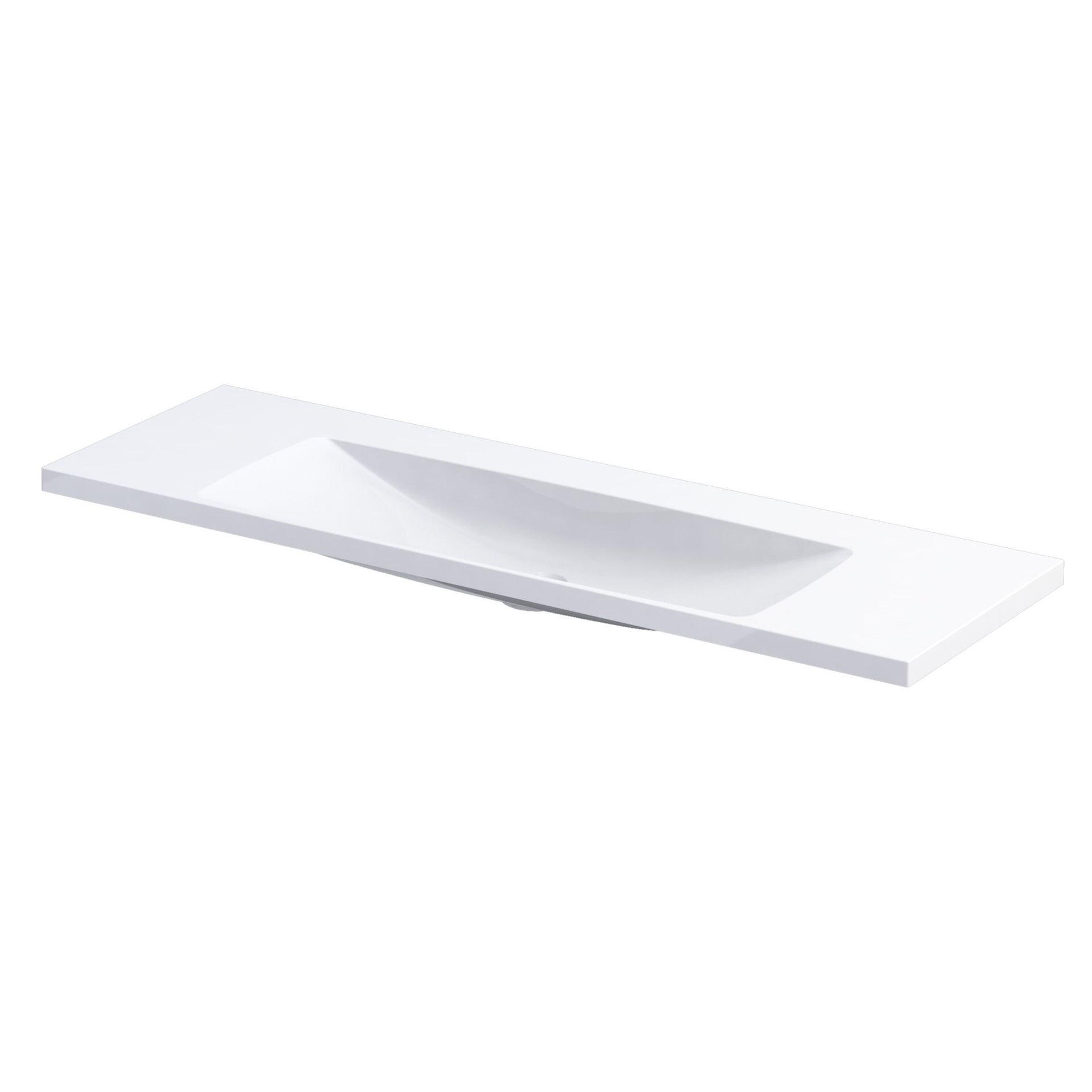 Umywalka meblowa Oristo Compact 120x38 cm prostokątna biały połysk UME-C-ET-120-92-BO