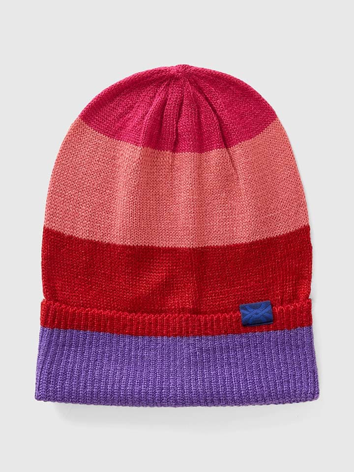 Benetton Czapka beanie w kolorze fioletowo-czerwonym