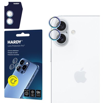 Szkło hartowane na obiektyw 3MK Hardy Lens Protection Pro do Apple iPhone 16/16 Plus Wielokolorowy