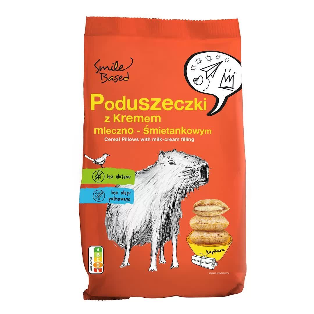 Poduszeczki Zbożowe z Kremem Mleczno - śmietankowym Smile Based, 200g