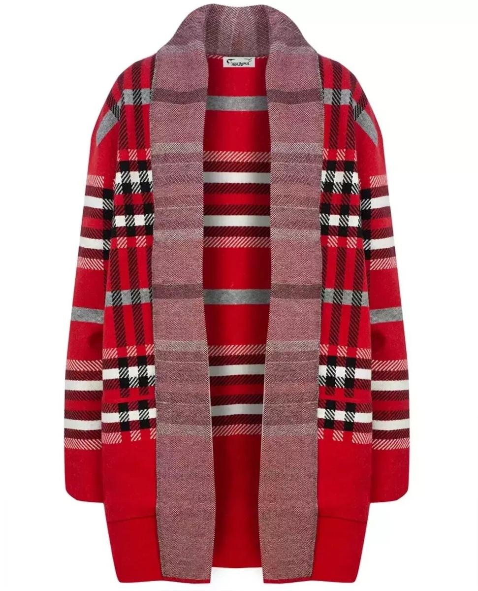 CIEPŁY Sweter Kardigan narzutka KRATA-L/XL