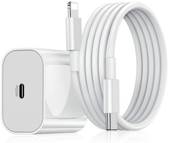 SZYBKA ŁADOWARKA DO IPHONE SIECIOWA USB C 20W + KABEL 1M LIGHTNING