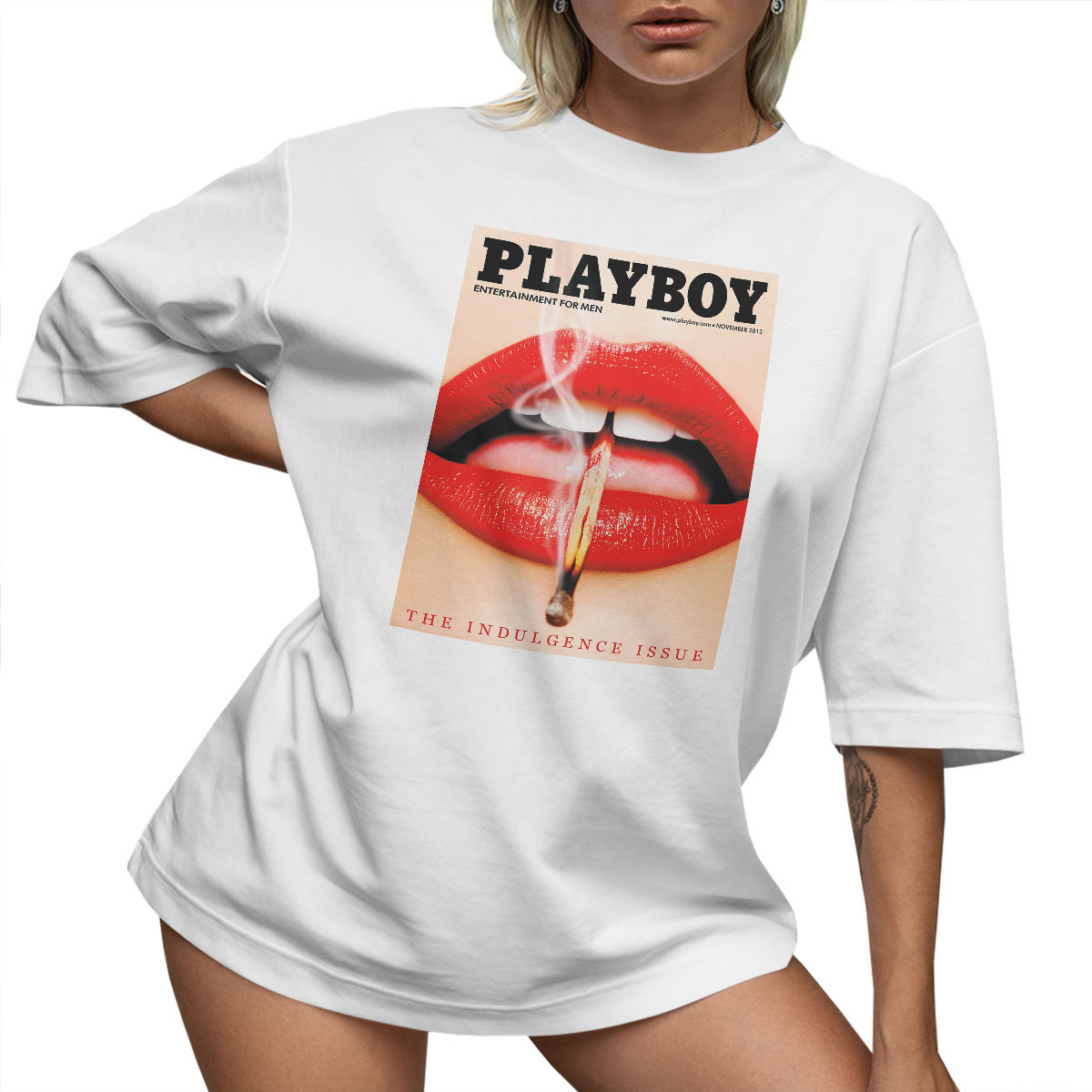 T-SHIRT OVERSIZE LU��NA KOSZULKA AESTHETIC PLAYBOY USTA XXXL SUKIENKA JAKO����