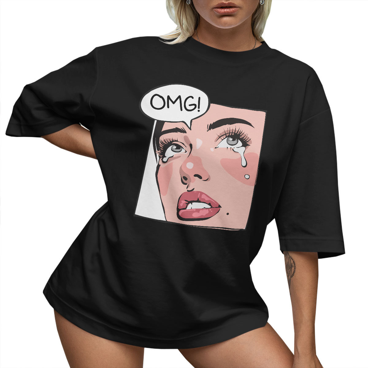 T-SHIRT OVERSIZE LU��NA KOSZULKA OMG M SUKIENKA JAKO����