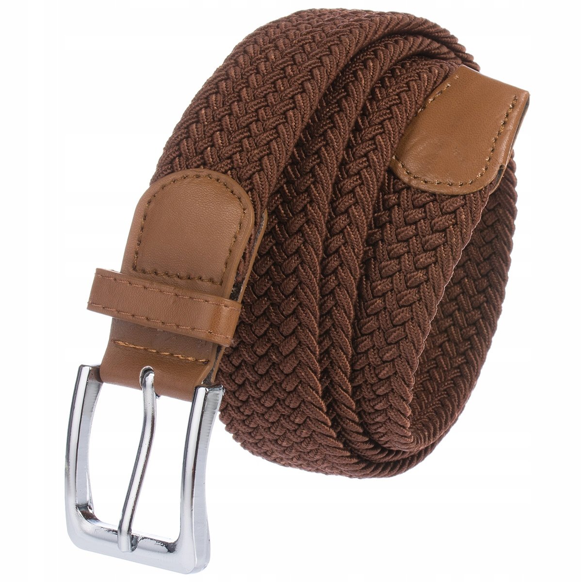 Pasek Pleciony Do Spodni Elastyczny Gumowy M��ski Damski J. Br��z 95 cm