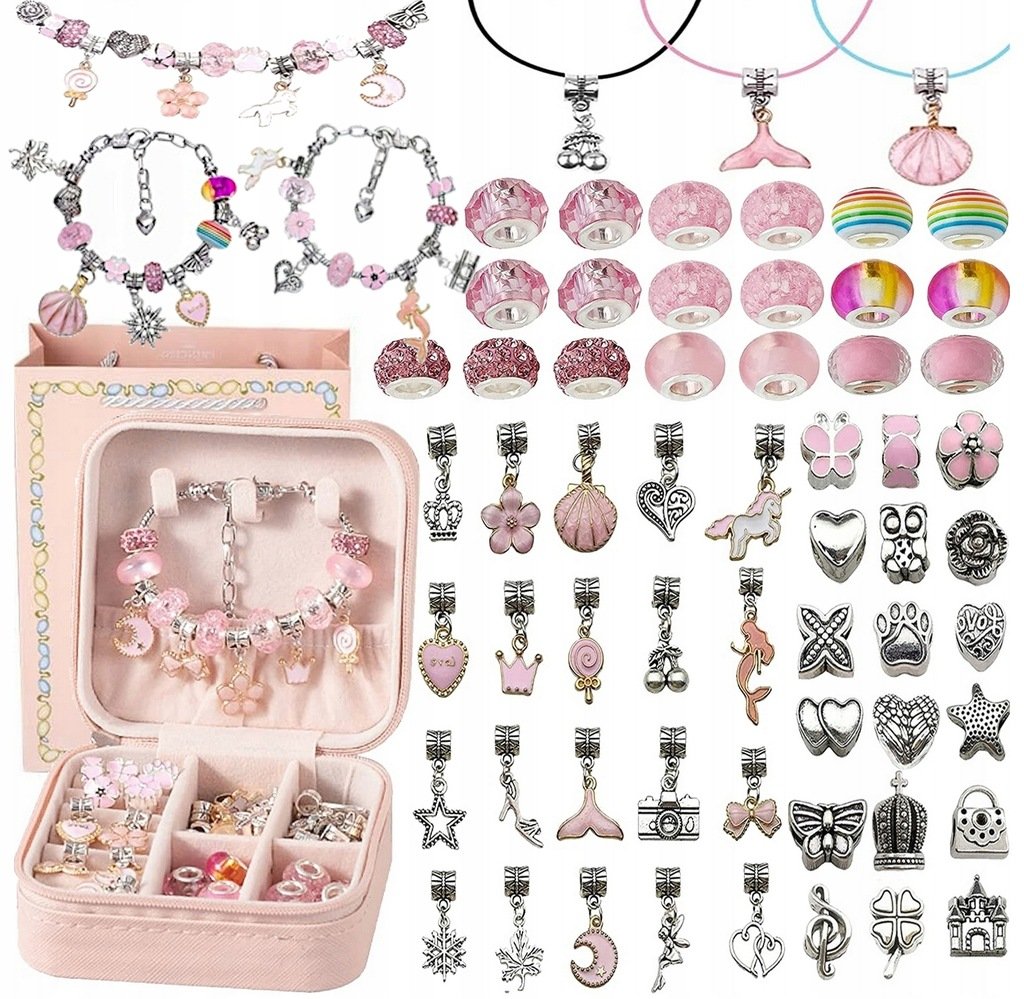 ZESTAW DO ROBIENIA BRANSOLETEK NASZYJNIK��W PREZENT PREZENT ��WI��TECZNY