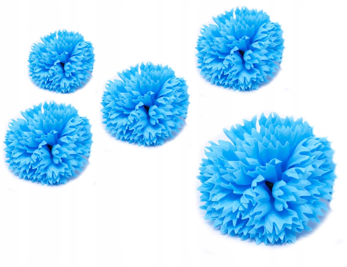 KWIATY MYDLANE goździk NIEBIESKI na stroik bukiet prezent dekor 5szt pachną