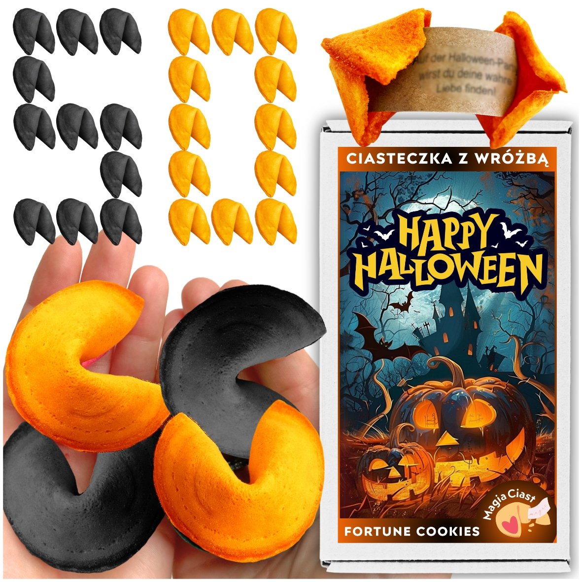 CIASTECZKA Z WR����B�� Magia Przeznaczenie Halloween na Imprez�� 50 sztuk