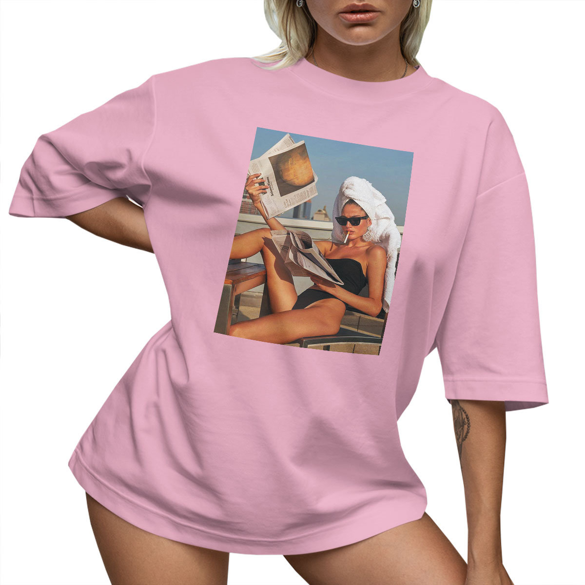 T-SHIRT OVERSIZE LU��NA KOSZULKA AESTHETIC XXXL SUKIENKA JAKO����