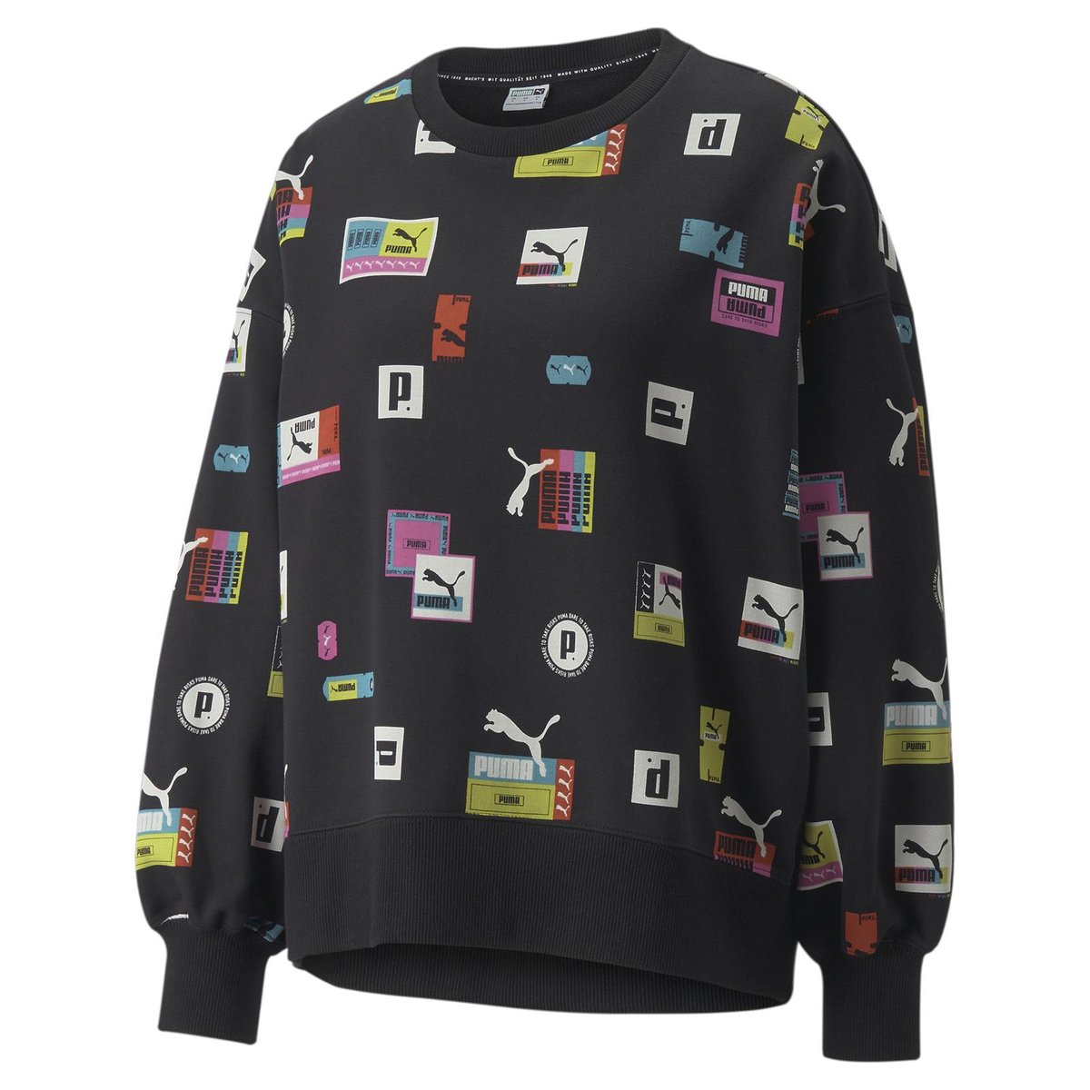 Bluza damska Puma BRAND LOVE OVERSIZED CREW NECK czarna 53435101-M