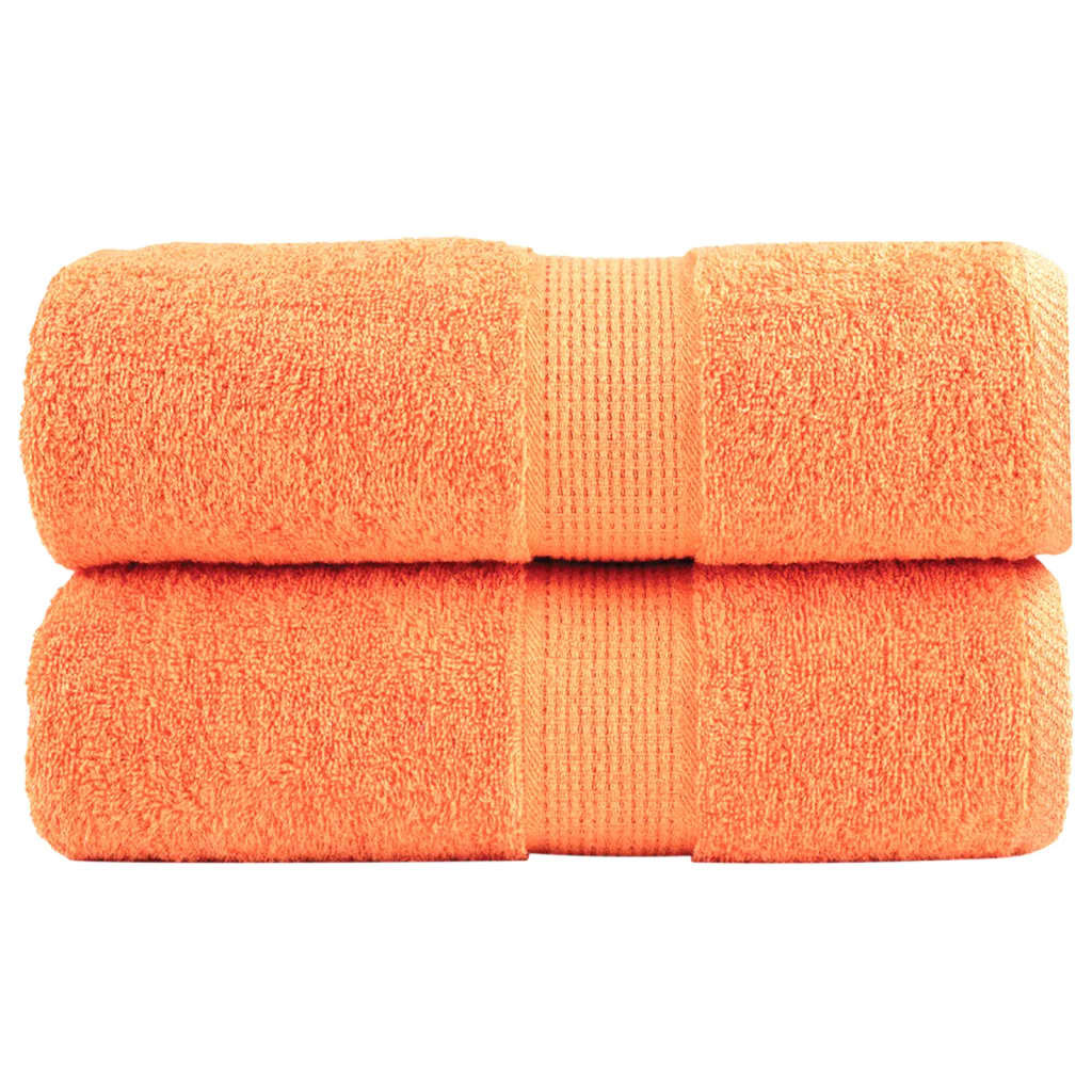 vidaXL Ręczniczki premium, 2 szt., pomarańczowe, 30x30 cm, 600 g/m2