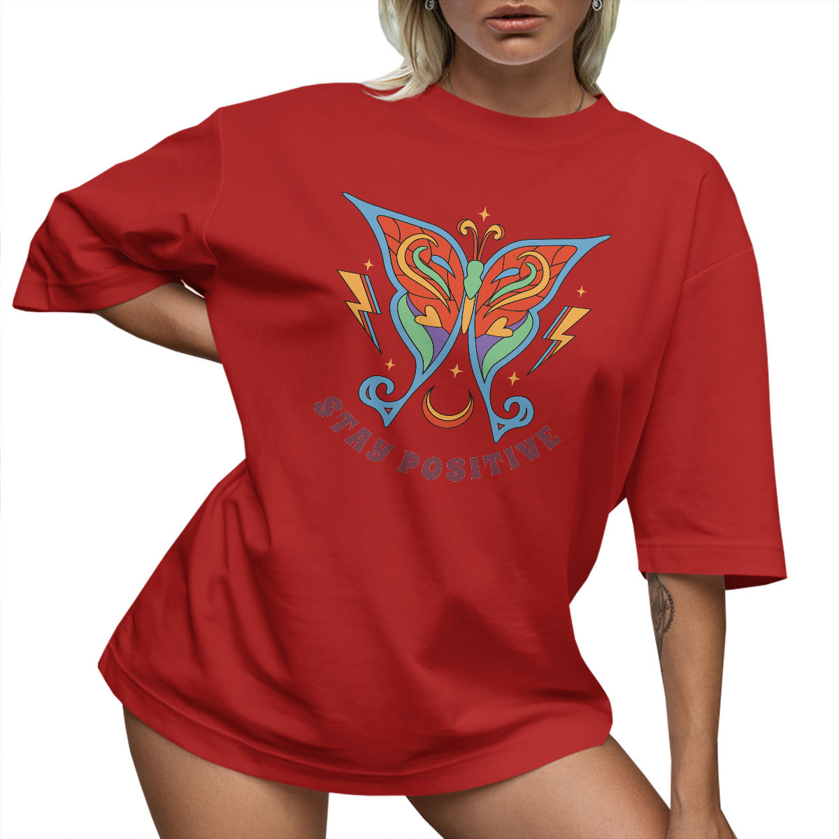 T-SHIRT OVERSIZE LU��NA KOSZULKA MOTYL BAWE��NIANA XXL SUKIENKA JAKO����