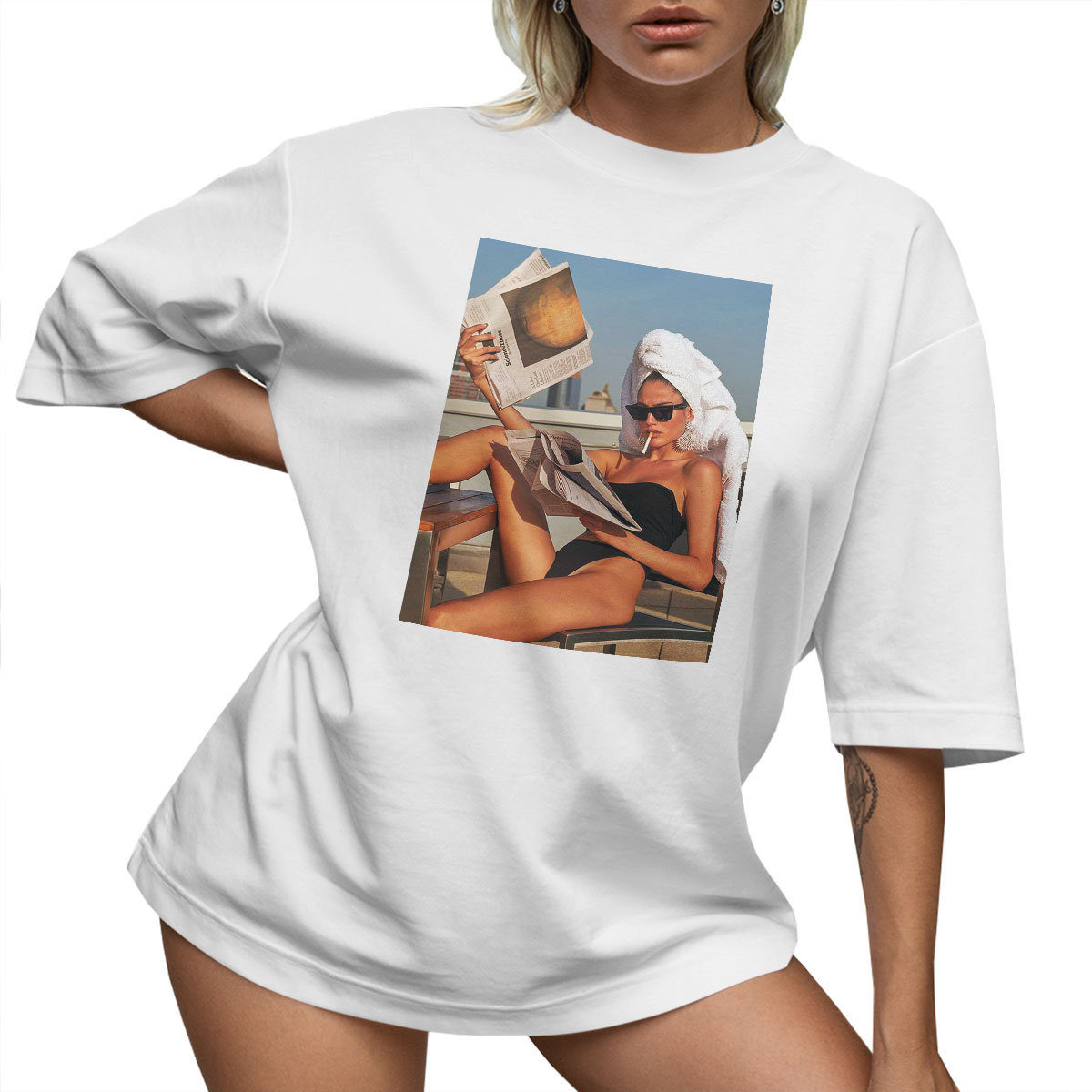 T-SHIRT OVERSIZE LU��NA KOSZULKA AESTHETIC XL SUKIENKA JAKO����