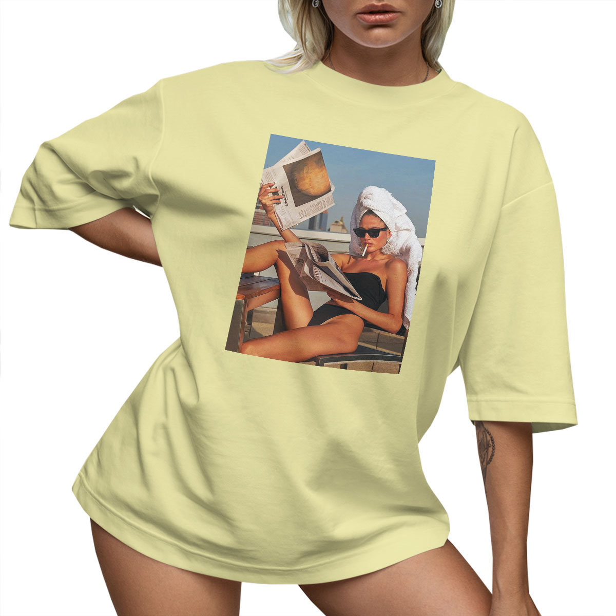 T-SHIRT OVERSIZE LU��NA KOSZULKA AESTHETIC M SUKIENKA JAKO����