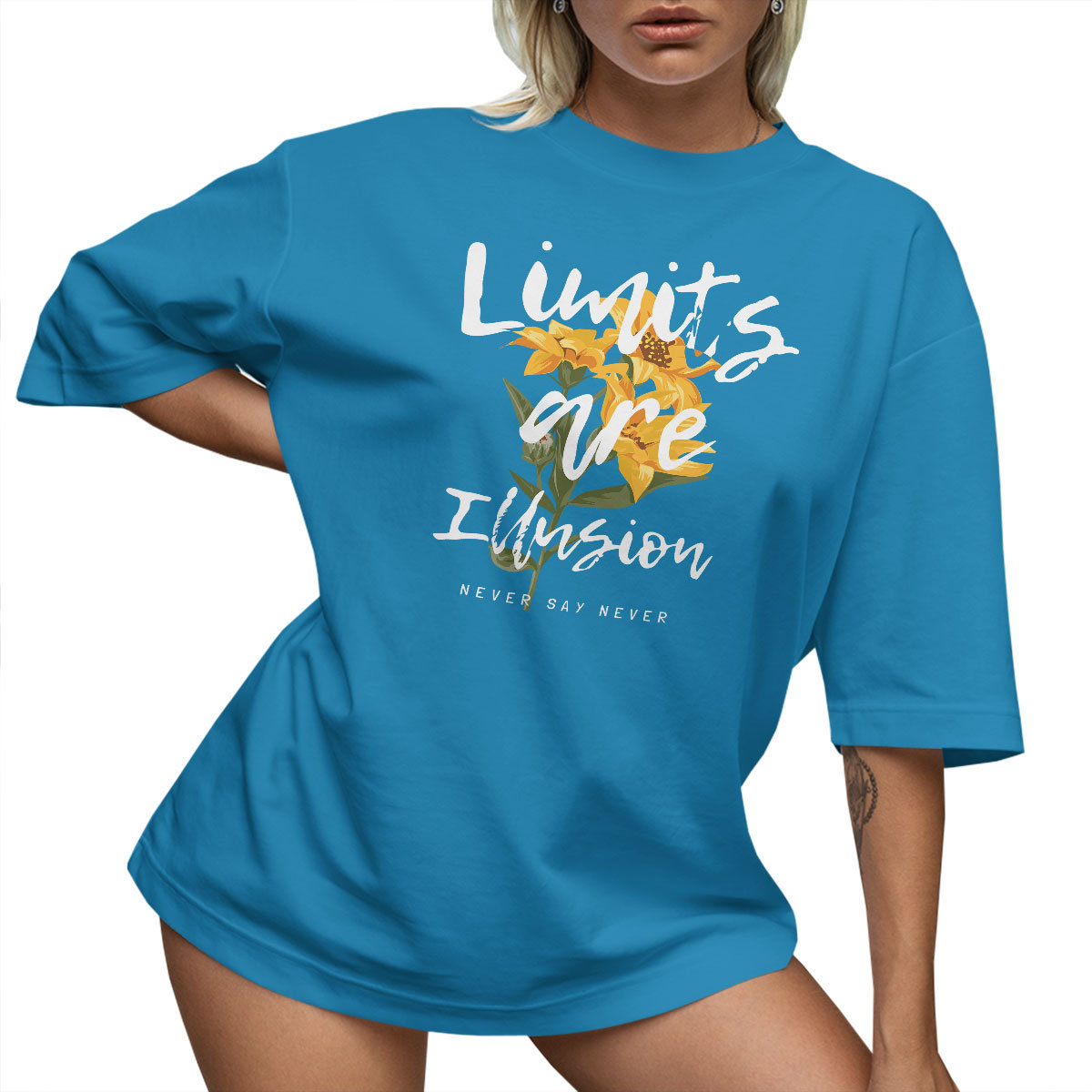 T-SHIRT OVERSIZE LU��NA KOSZULKA NAPIS KR��TKA UNISEX S SUKIENKA JAKO����