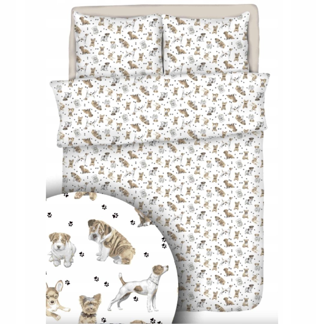 Po��ciel Dzieci��ca 120x160 + 50x70 Pieski Polski Producent