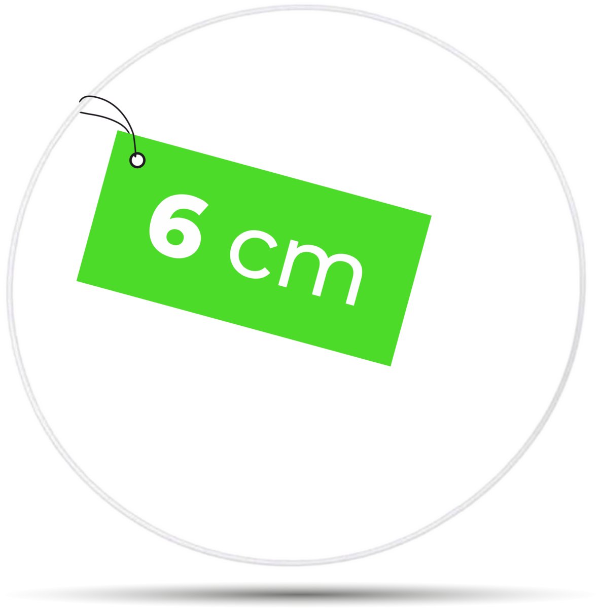 Obręcz Metalowa 6 Cm BIAŁA