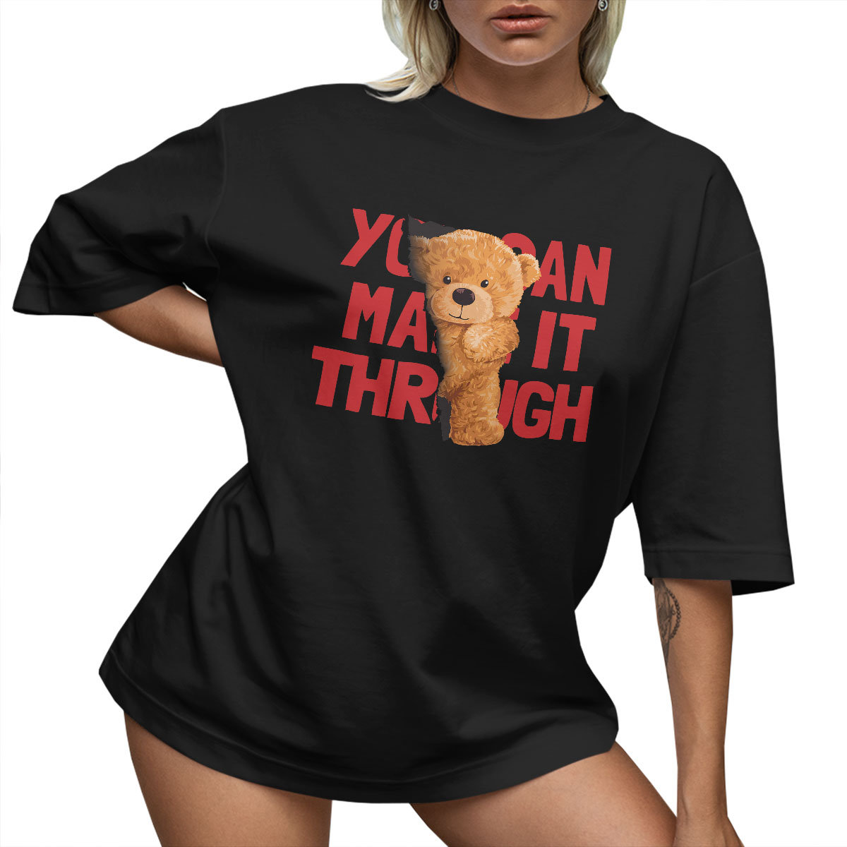 T-SHIRT OVERSIZE LU��NA KOSZULKA MODNA MI�� TEDDY XXL SUKIENKA JAKO����