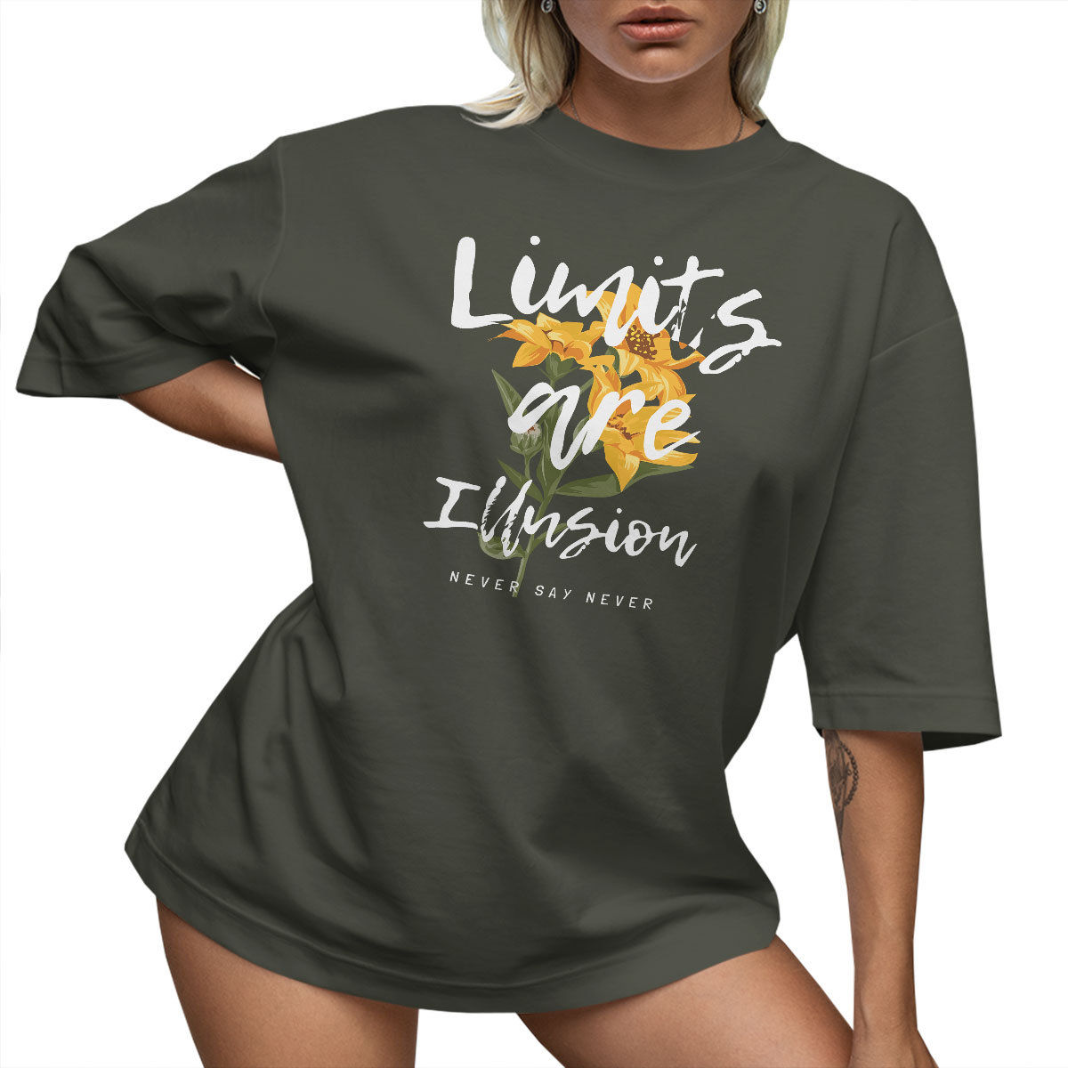 T-SHIRT OVERSIZE LU��NA KOSZULKA NAPIS KR��TKA UNISEX XXXL SUKIENKA JAKO����