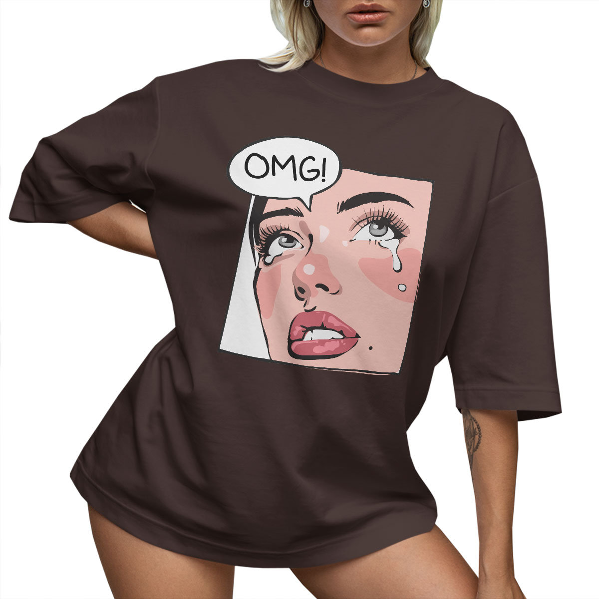 T-SHIRT OVERSIZE LU��NA KOSZULKA OMG M SUKIENKA JAKO����