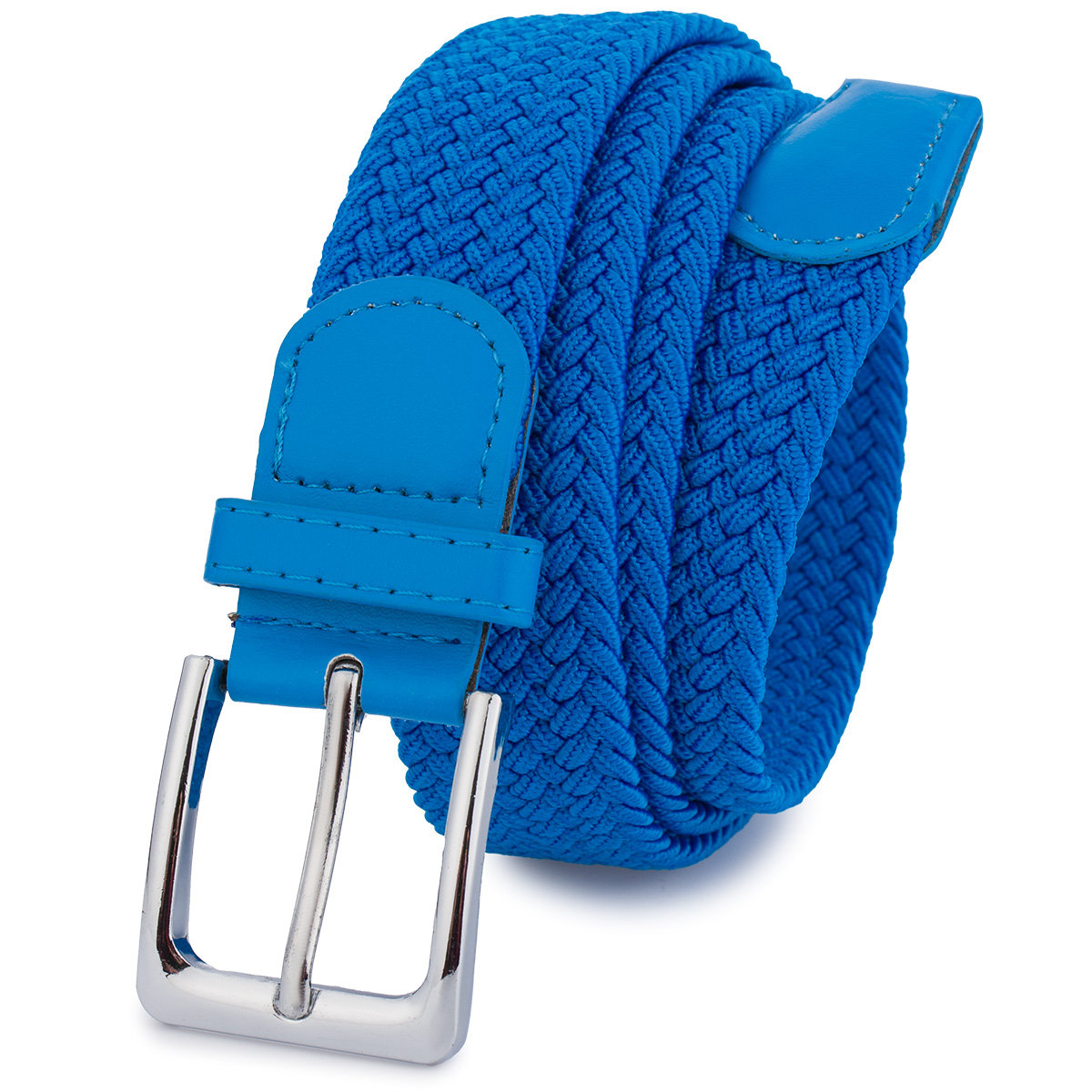 Pasek Pleciony Do Spodni Elastyczny Gumowy Męski Damski Niebieski 105 cm