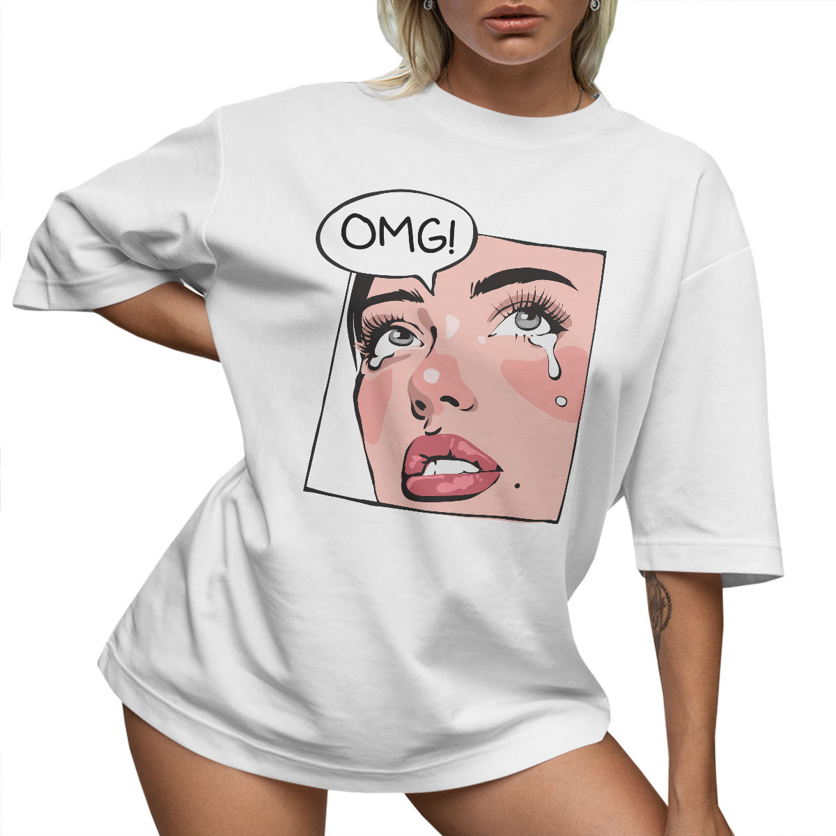 T-SHIRT OVERSIZE LU��NA KOSZULKA OMG M SUKIENKA JAKO����