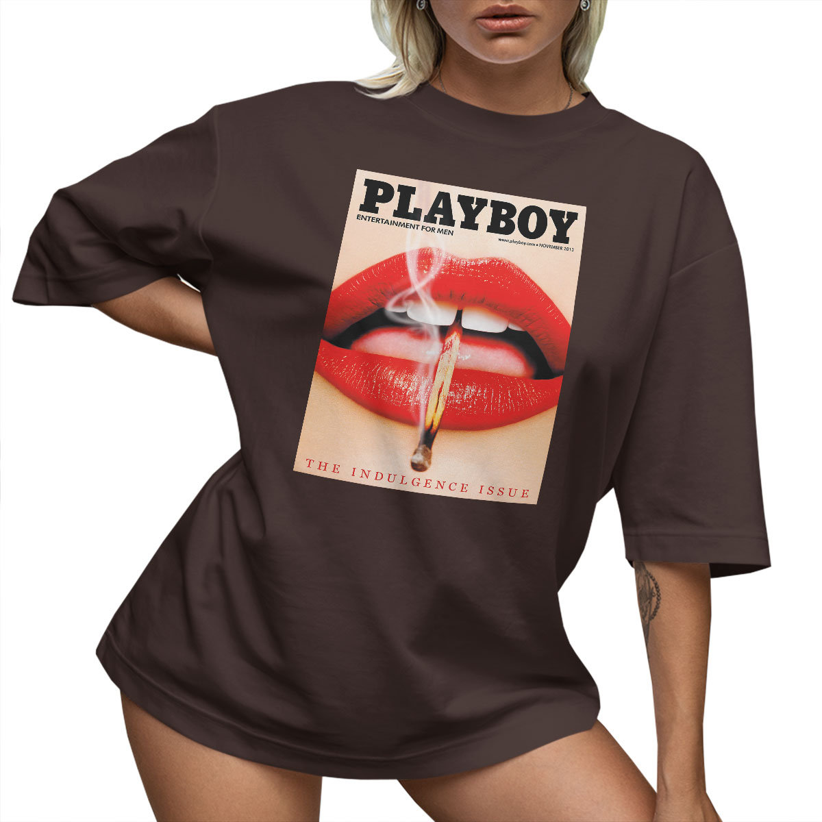 T-SHIRT OVERSIZE LU��NA KOSZULKA AESTHETIC PLAYBOY USTA XXL SUKIENKA JAKO����