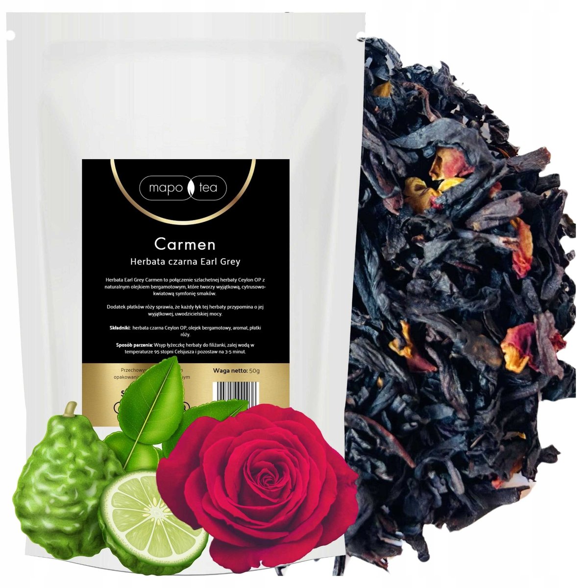 Herbata czarna li��ciasta Earl Grey Carmen 50g Mapo Tea