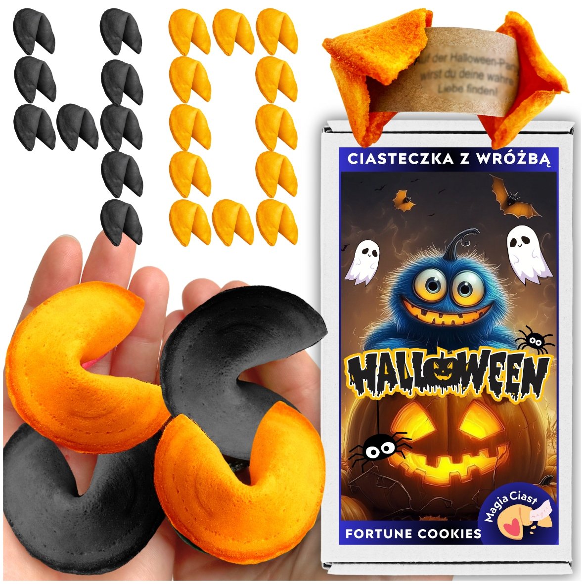 Ciasteczka z wr����b�� Halloween impreza dla dzieci i go��ci upominek 40 sztuk