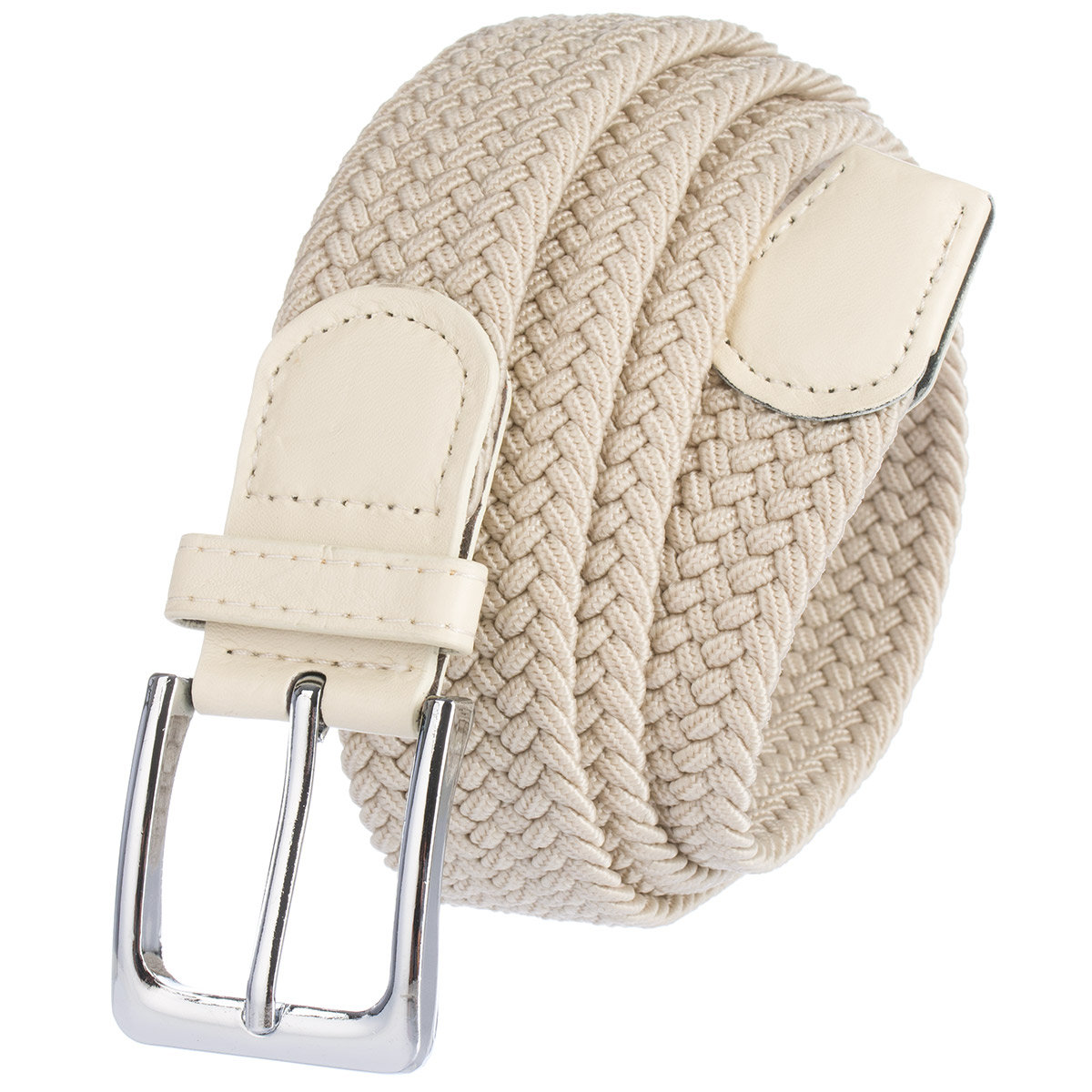 Pasek Pleciony Do Spodni Elastyczny Gumowy M��ski Damski Ecru 105 cm