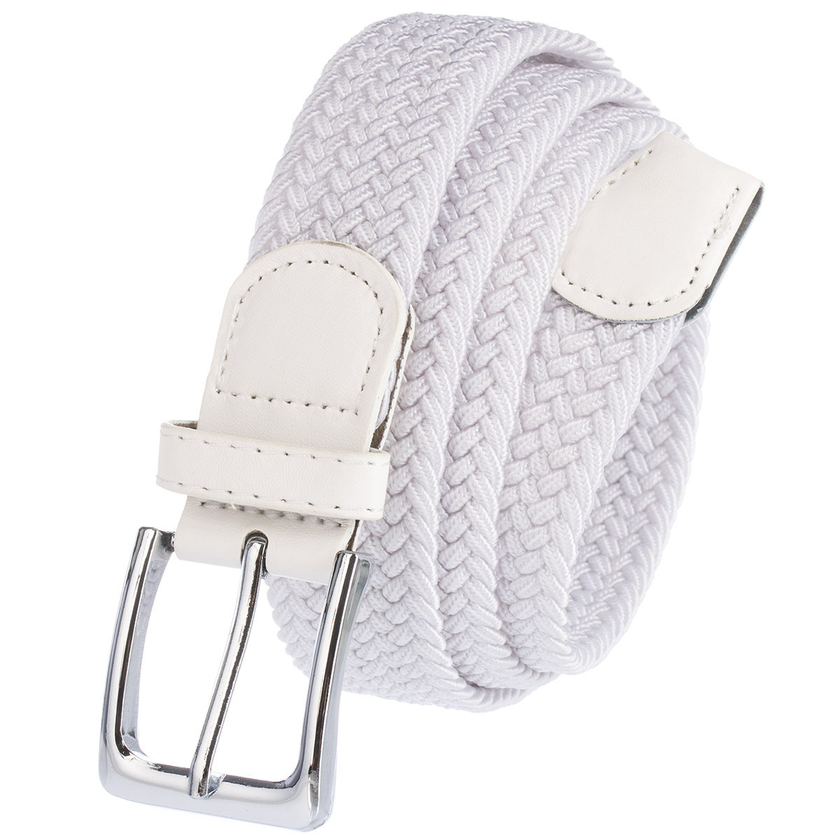 Pasek Pleciony Do Spodni Elastyczny Gumowy M��ski Damski Bia��y 105 cm