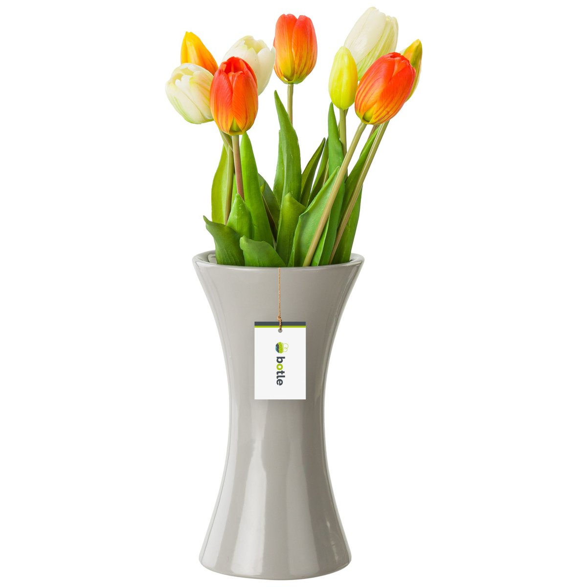 Wazon Ceramiczny Klepsydra Szary flakon