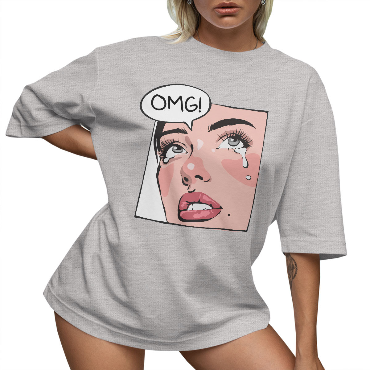 T-SHIRT OVERSIZE LU��NA KOSZULKA OMG M SUKIENKA JAKO����