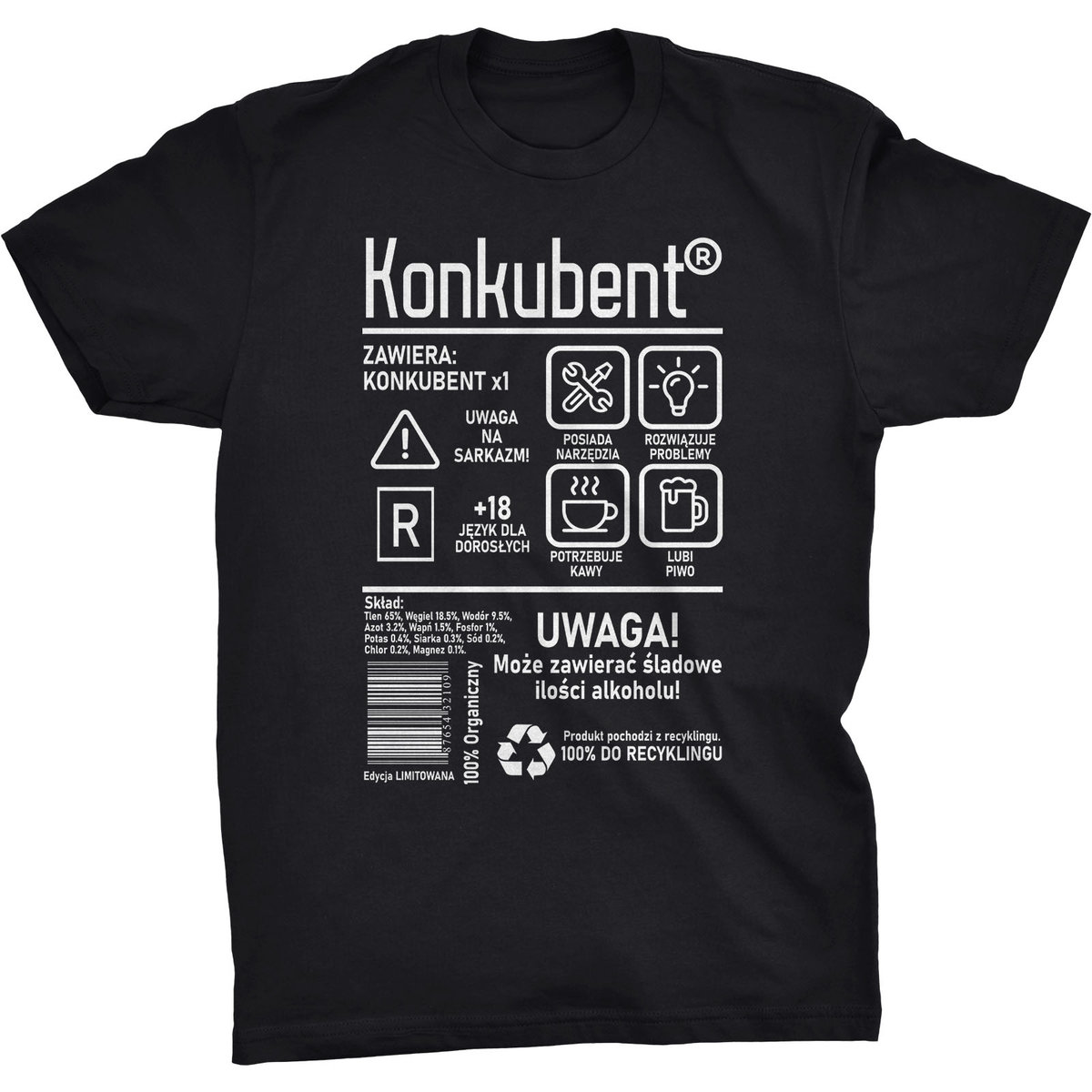 Konkubent Etykieta Koszulka Prezent Dla Konkubenta