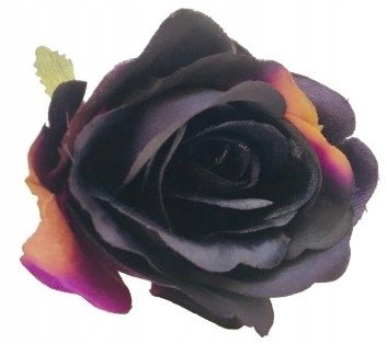 SZTUCZNY KWIAT RÓŻA główka wyrobowa do wiązanki stroiki cmentarz CIEMNA