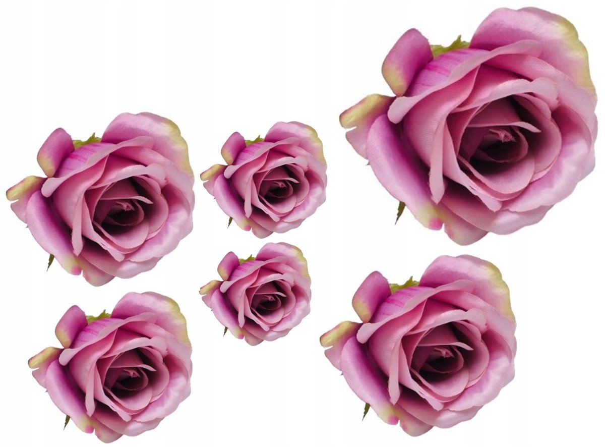 6X SZTUCZNY KWIAT RÓŻA główka do wiązanki stroiki grób cmentarz WIEŃCE