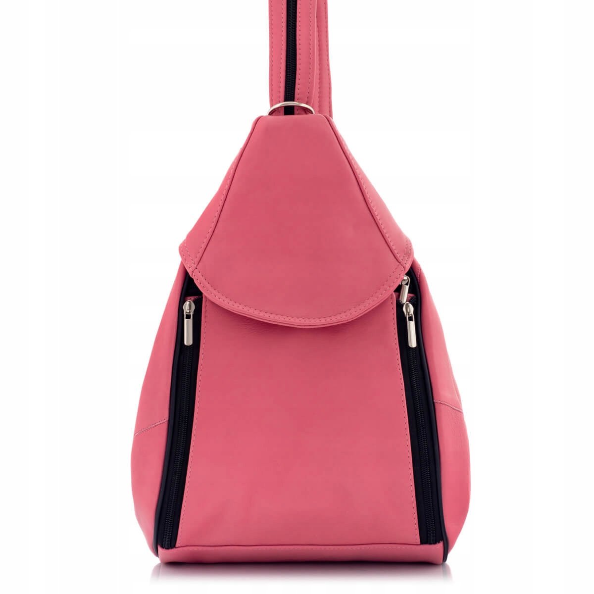 Torebka Plecak 2w1 Damski Sk��rzany R����owy Elegancki Rene Belveder