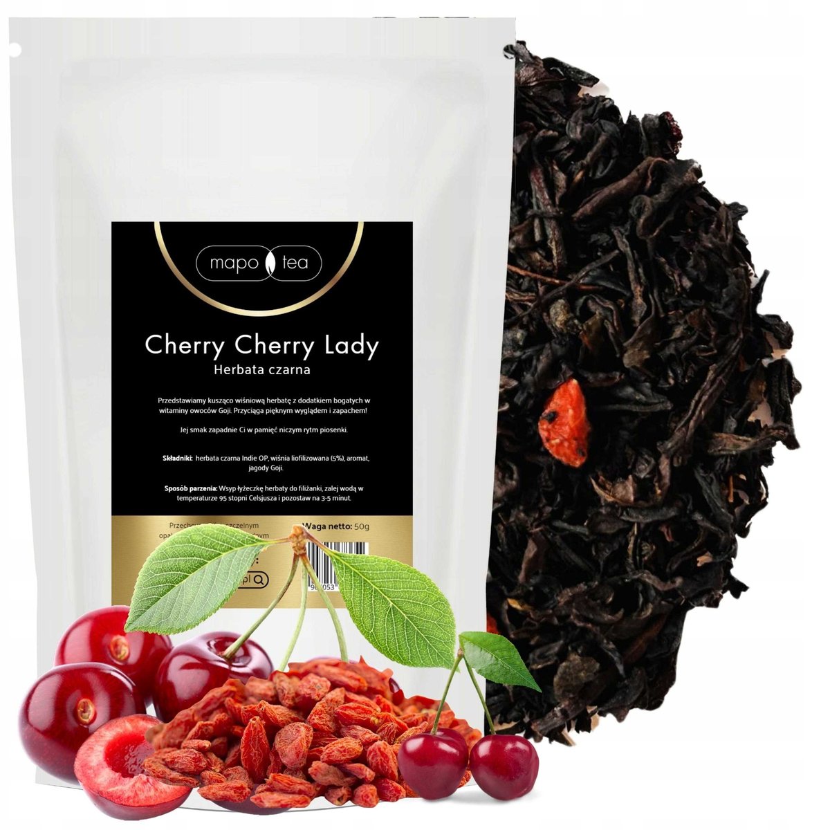 Herbata czarna li��ciasta Cherry Cherry Lady 50g Mapo Tea