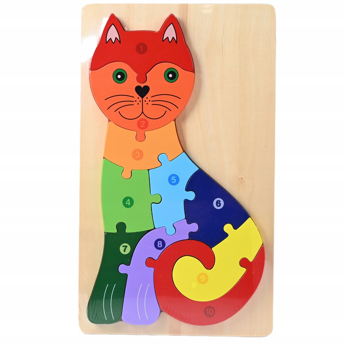 DREWNIANA UK��ADANKA KOLOROWA PIERWSZE PUZZLE EDUKACYJNE R����NE WZORY