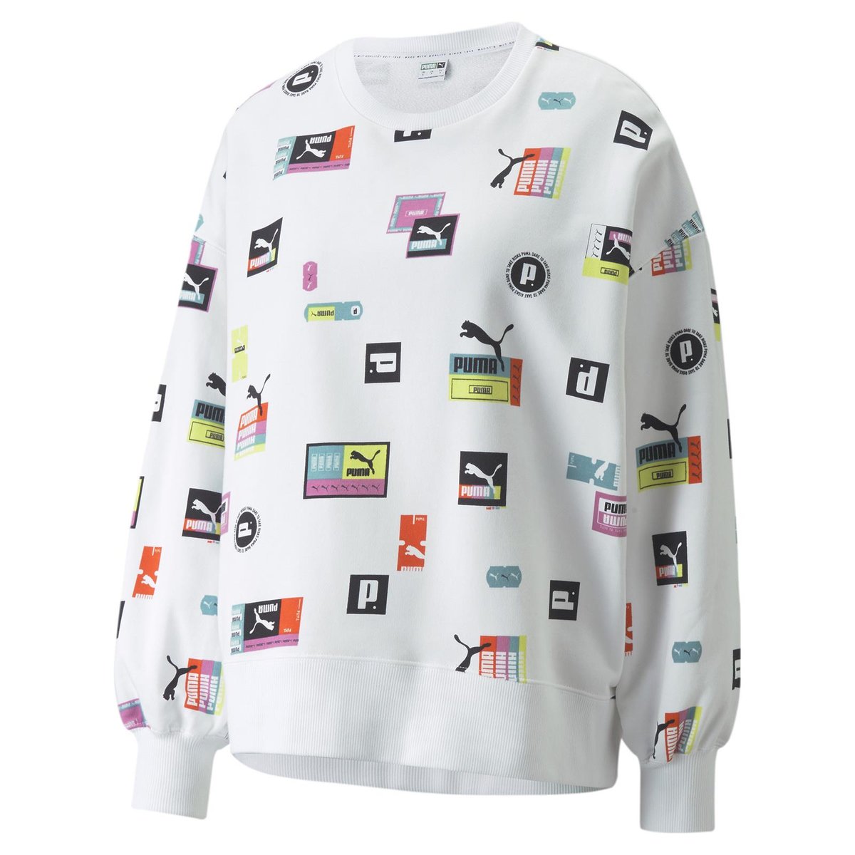 Bluza damska Puma BRAND LOVE OVERSIZED CREW NECK biała 53435102-M
