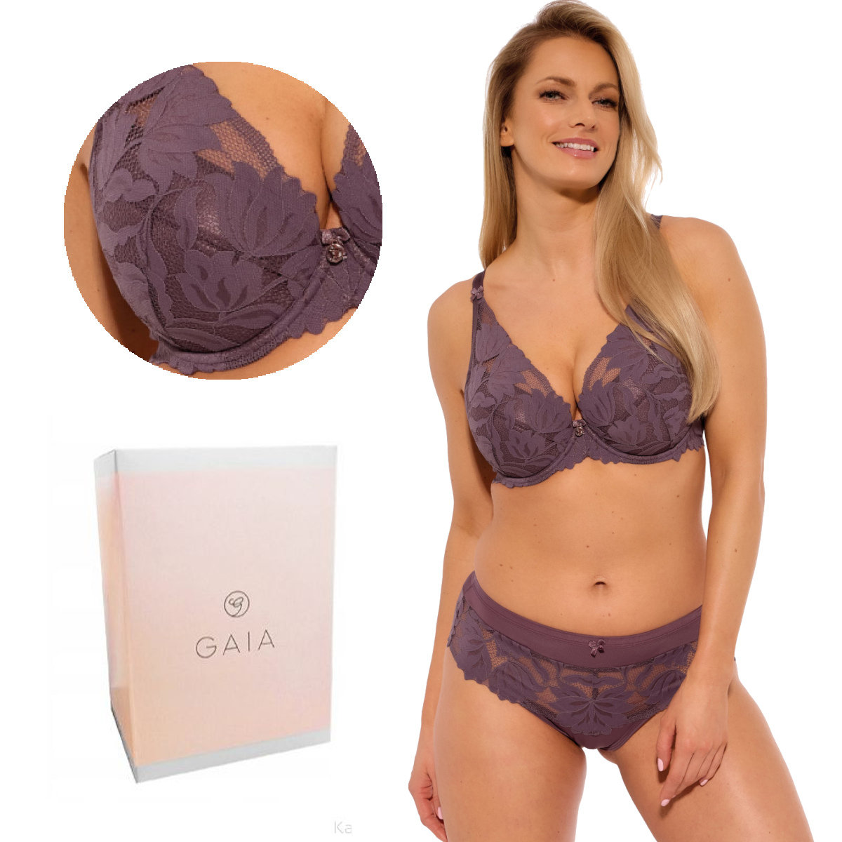 Biustonosz Push Up Sophia 1225 fioletowy  75E