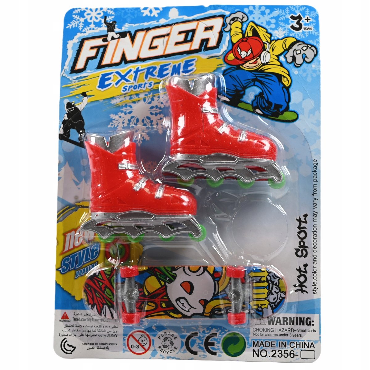 FINGERBOARD DESKOROLKA + ��Y��WOROLKI NA DWA PALCE SKATEBOARD ZESTAW