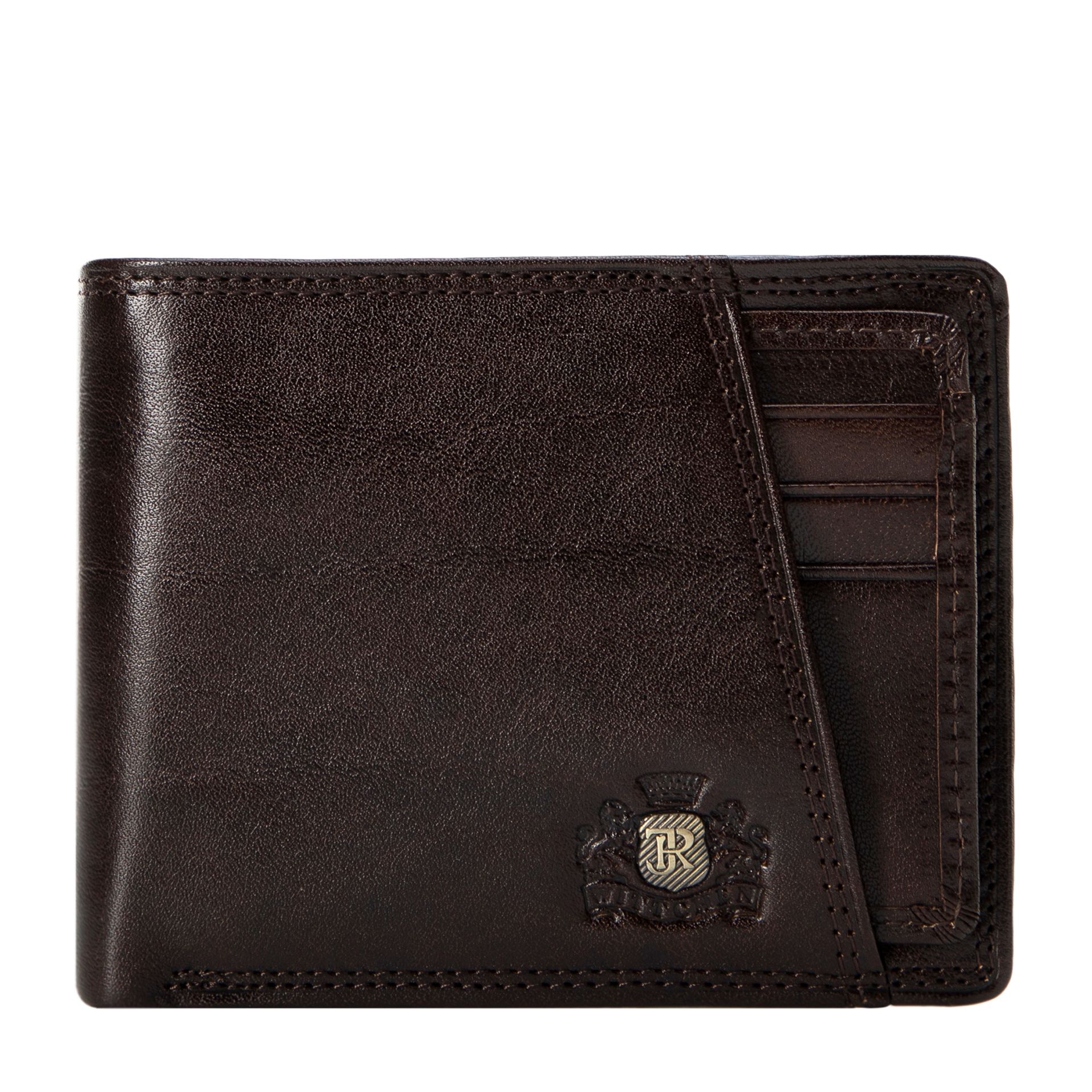 Męski portfel skórzany z wyjmowaną wkładką na karty brązowy