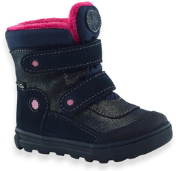 Dziewczęce buty zimowe śniegowce Renbut RenTex 12-1524-1122 Granat Róż