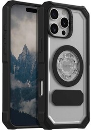 Rokform Etui Crystal Case Mag do iPhone 16 Pro Max, przezroczyste z czarną ramką