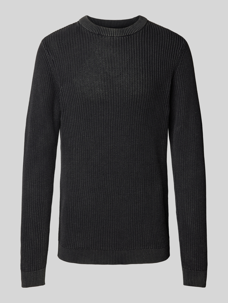 Sweter z dzianiny z okrągłym dekoltem