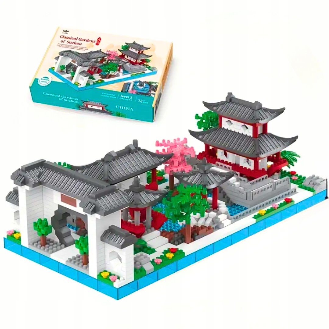 Zestaw Klocków Budowlanych Klocki Słynny Chiński Ogród Suzhou 1428 el.