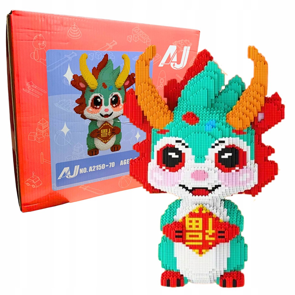 Zestaw Klocków Konstrukcyjnych Klocki Chiński Smok Do Budowania 8900 el.