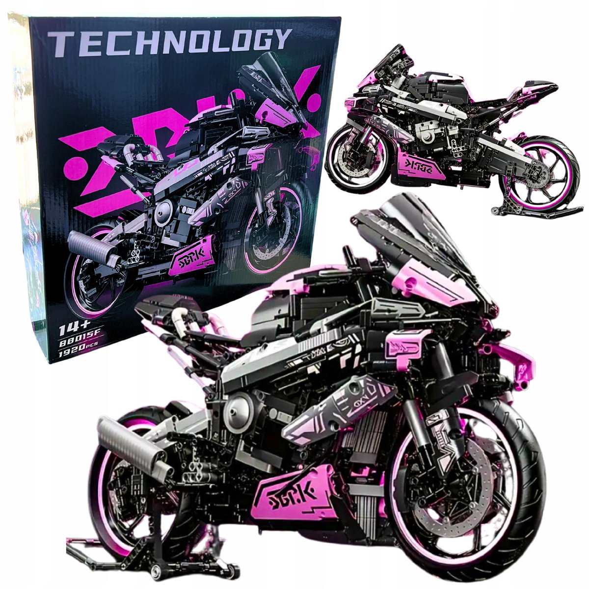 Zestaw Profesjonalnych Klocków Do Zbudowania Motor Motocykl Wyścigowy BMW
