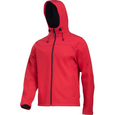 Kurtka softshell z kapt. czerwona, 